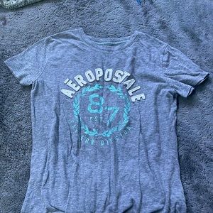 grey and teal aeropostale shirt